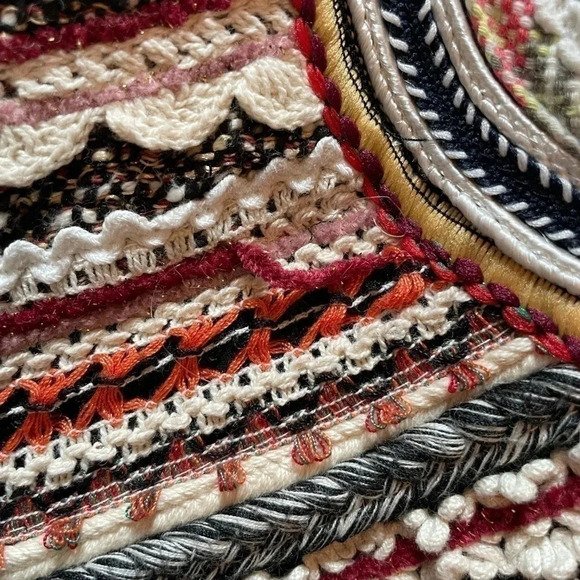 Zara Women's Yarn Embroidered Mini Skirt Size L - Picture 3 of 6